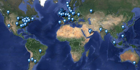 map of tweets